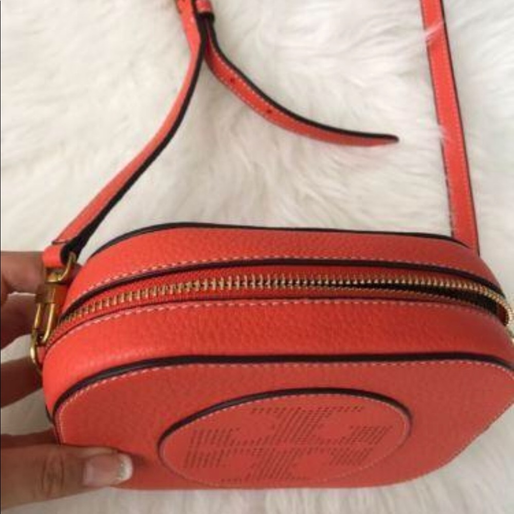 NWT Tory Burch Perforated Small Crossbody Orange - Picture 4 of 8